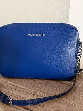 Michael Kors Saffiano Leather Tote in Royal Blue